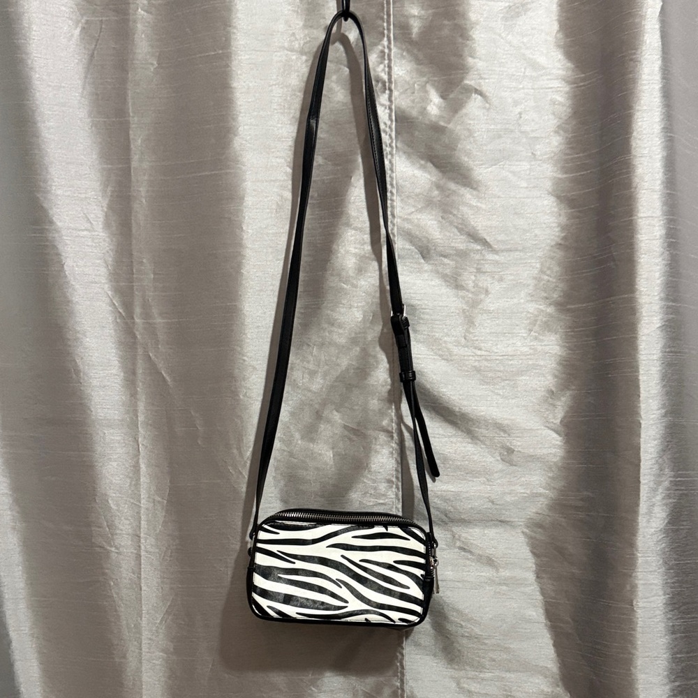 Forever 21 Black and White Zebra Crossbody Bag
